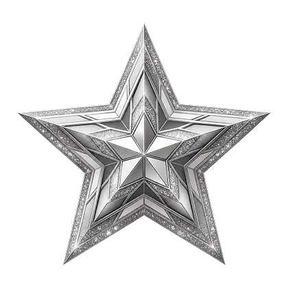 Suave Creators metallic star brand emblem for software development