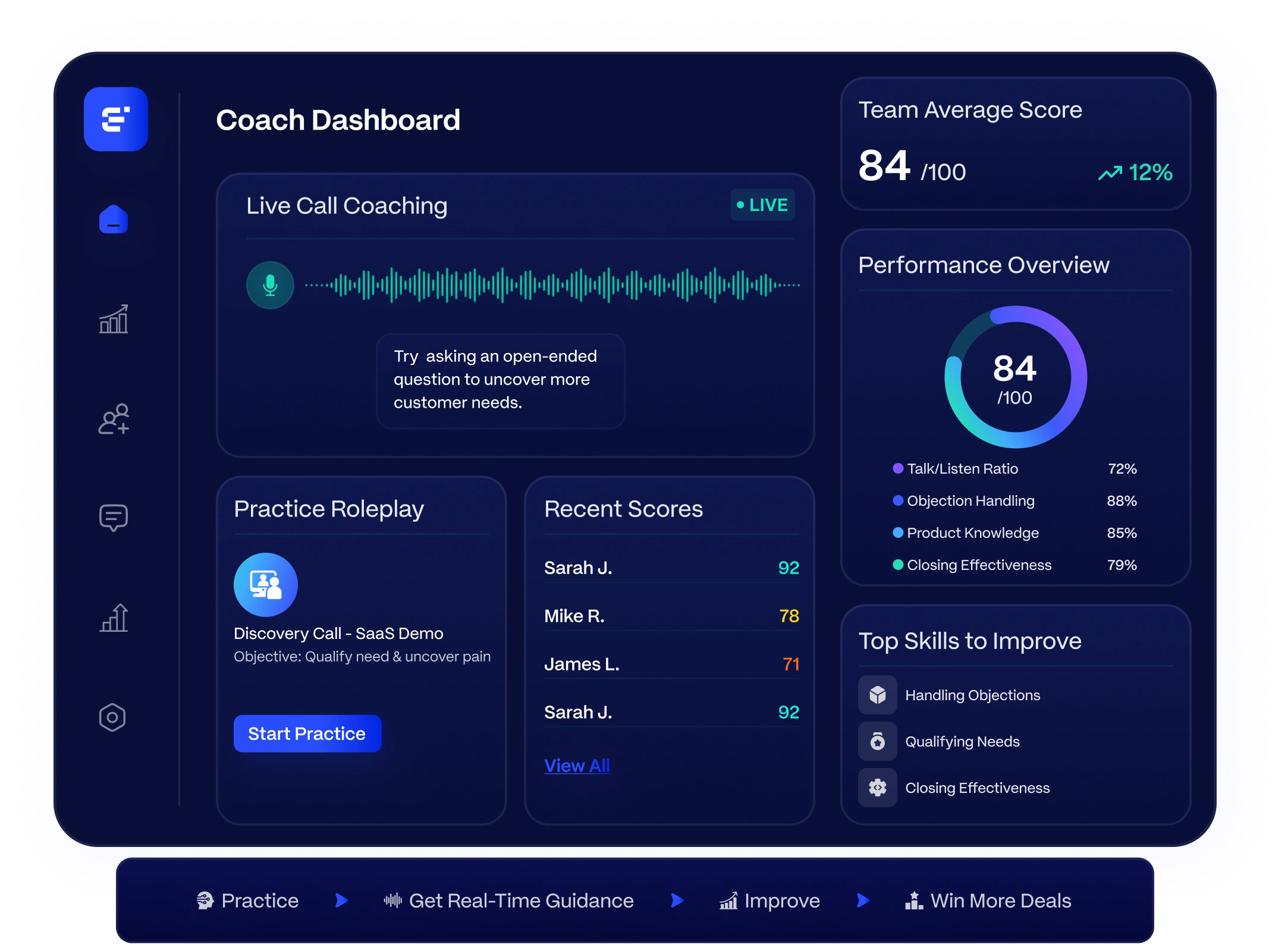 An AI Sales Coach That Practices, Whispers, and Scores