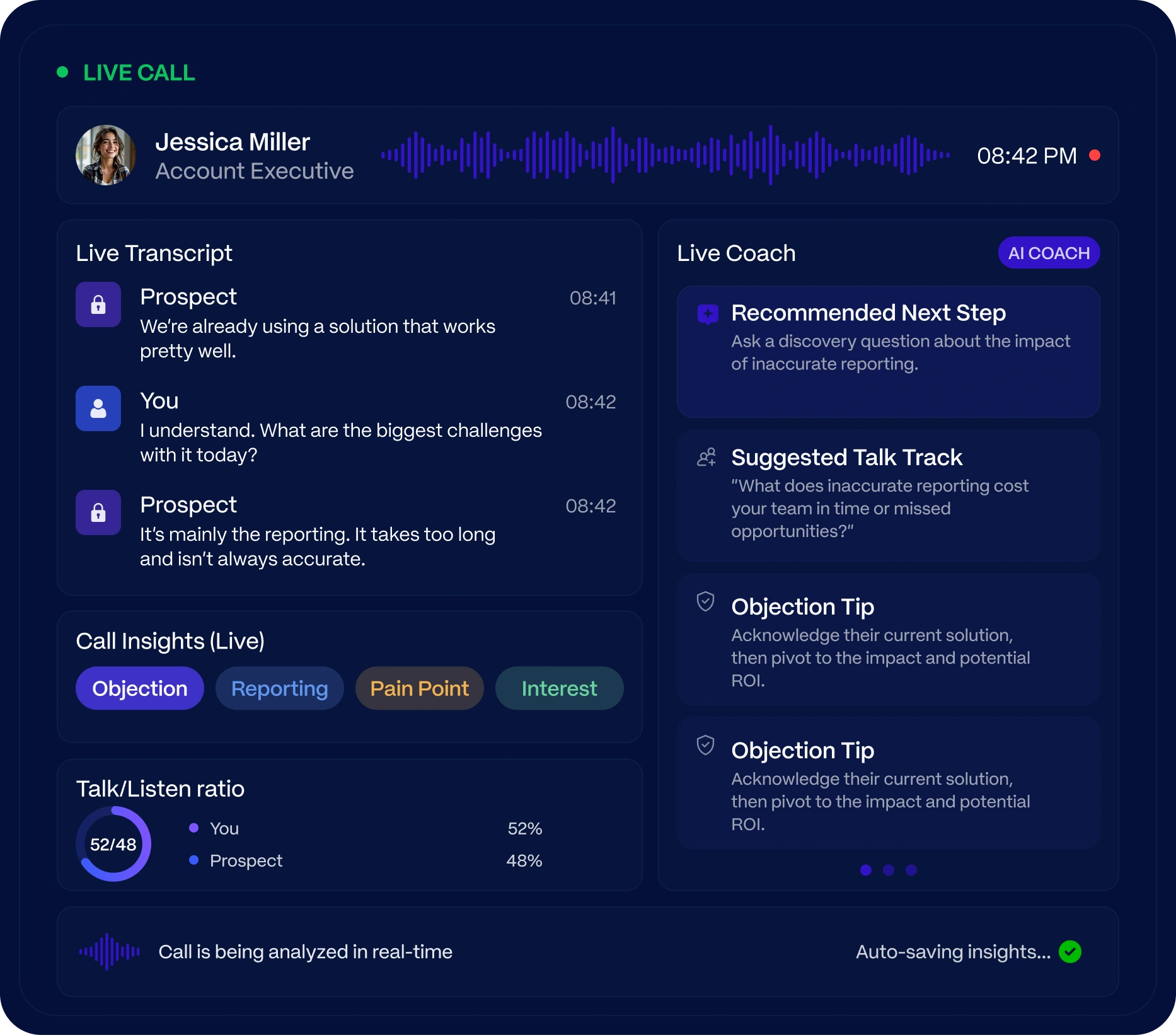 Feedback that doesn’t wait on a recording queue. product screenshot for Suave Creators software development