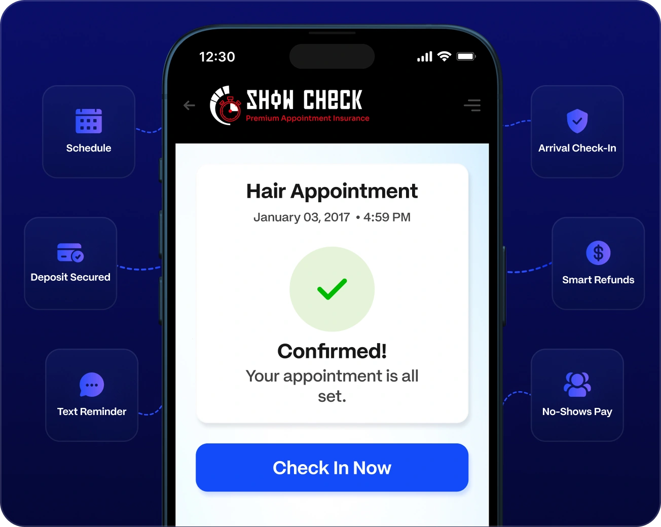 Appointment Insurance That Makes Showing Up the Default case study visual for Suave Creators software development