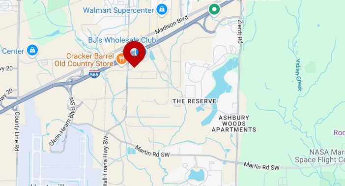 Appointment location check-in map designed by Suave Creators