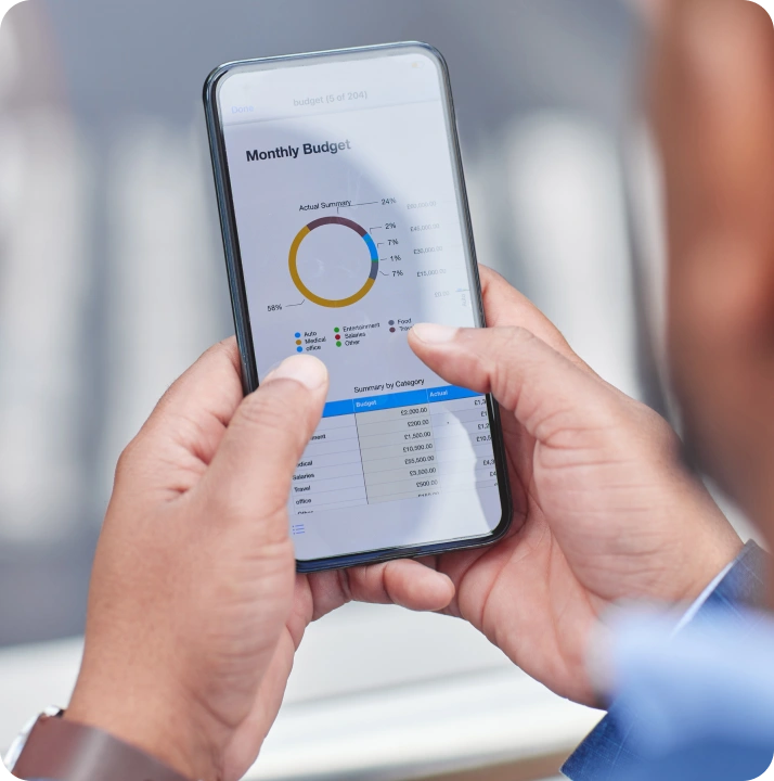 Suave CRM task workspace on a phone during the B2B task redesign