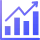 Bar chart icon for Laravel development cost