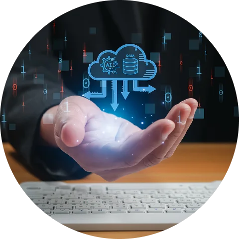 Cloud platform hologram for custom enterprise ERP software