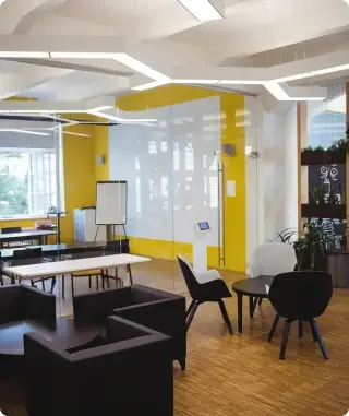 Innovation-focused software team reviewing analytics on a conference table
