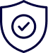 QA security audit and tax compliance icon for UAE enterprise software