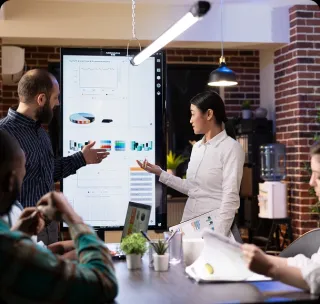 Product strategy experts planning intelligent software solutions