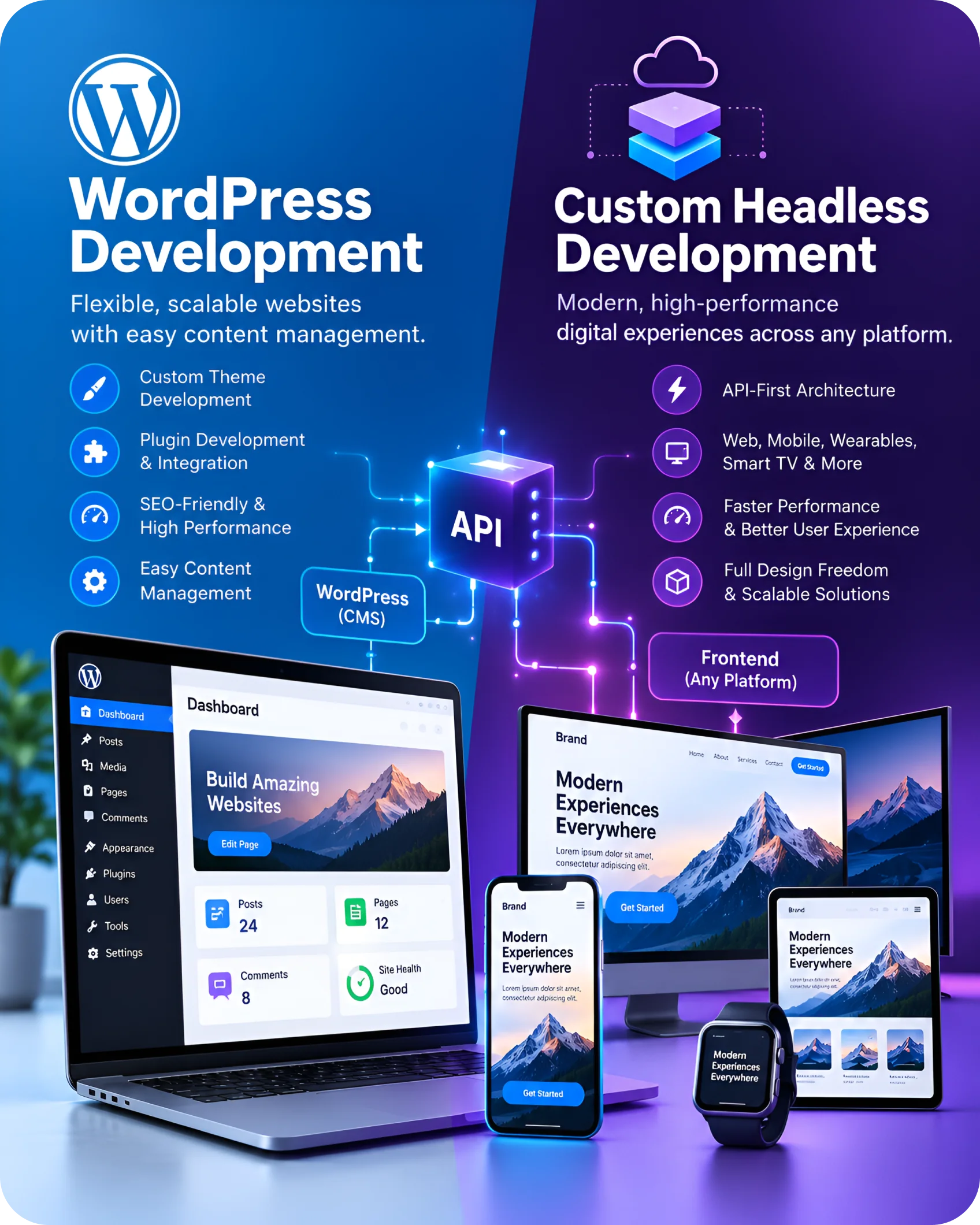 WordPress developer workspace for Suave Creators custom and headless CMS projects